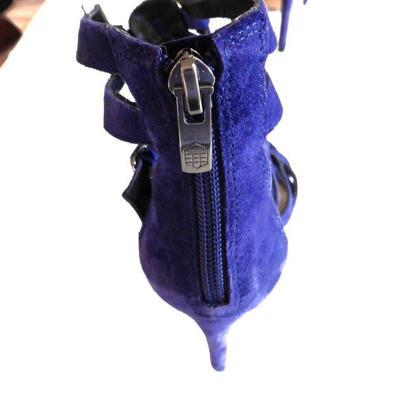 Dark Purple Suede  Vince Camuto Gladiator Sandals, Heels, 7-7.5, 4" Heel - Picture 5 of 12